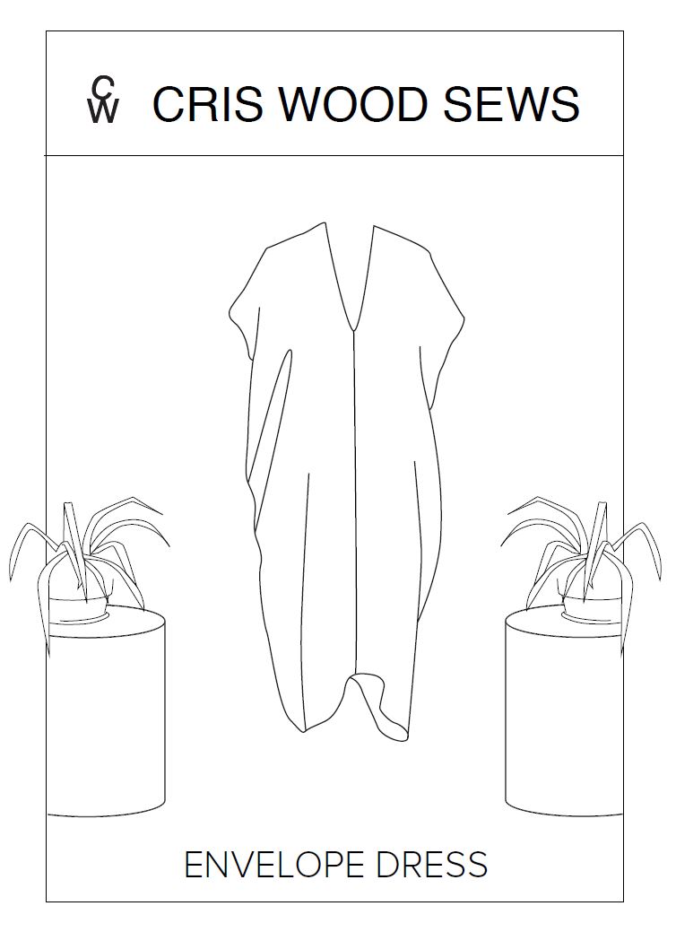 Envelope dress line drawing